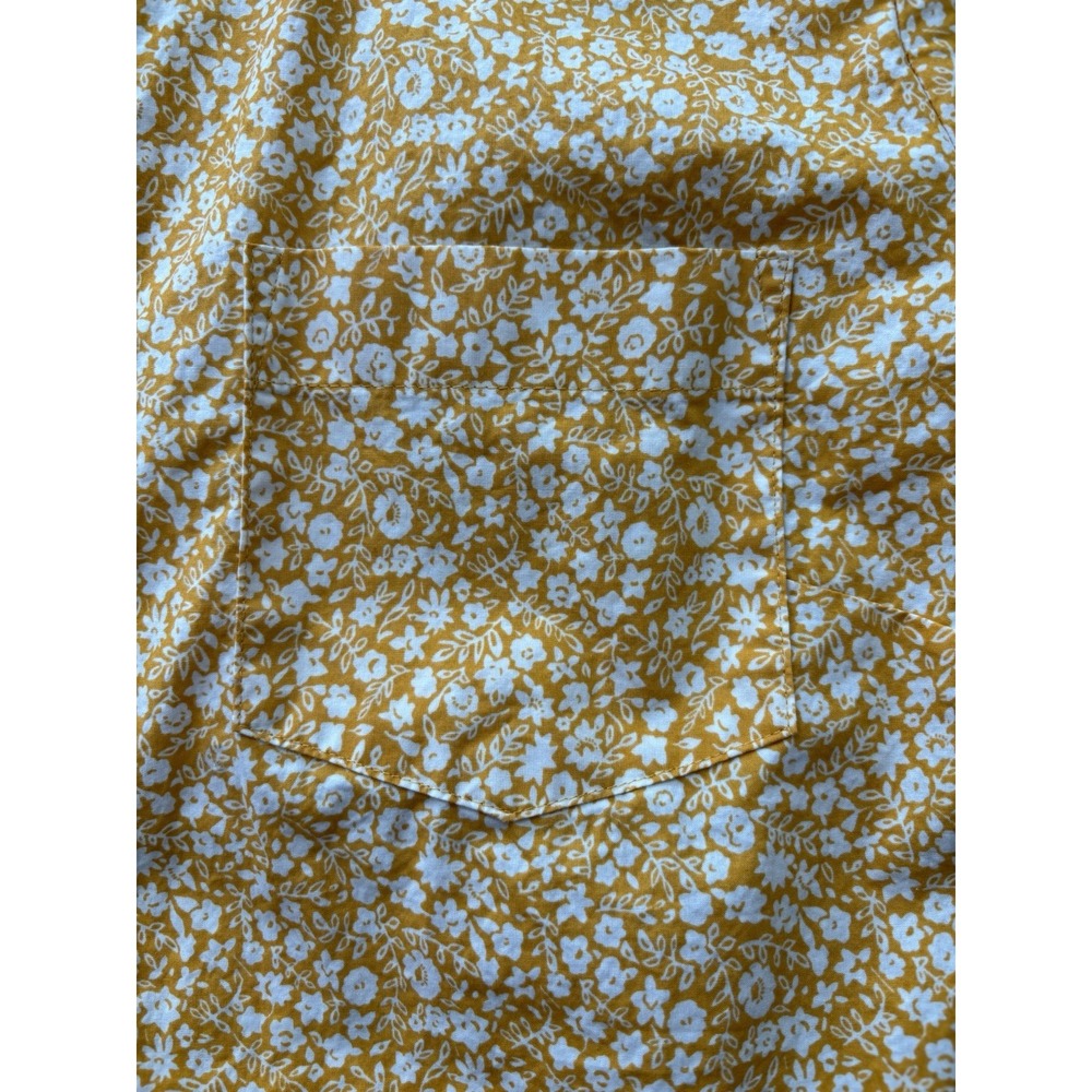 J‎ Crew Womens Size M Yellow White Floral Cotton Button Up Shirt Long Sleeve - Picture 6 of 8